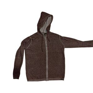 Indigo Brand Purple-brown Hooded Men's Zip Jacket Sz L